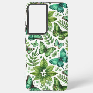Blue-Green Butterflies Samsung Galaxy S21+ Case