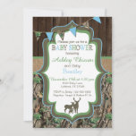 Blue Green Camo Baby Shower Invitation at Zazzle