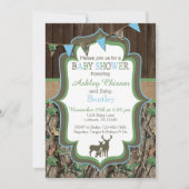 Blue Green Camo Baby Shower Invitation | Zazzle