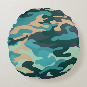 Blue & Green Camouflage cushion