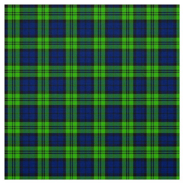 Blue Green Campbell Abercrombie Blackwatch Plaid Fabric (Swatch)
