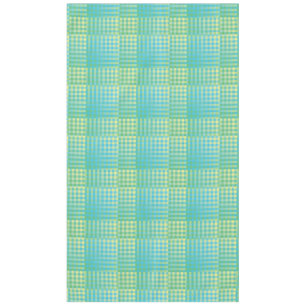Blue Green Checker Abstract Pattern Tablecloth