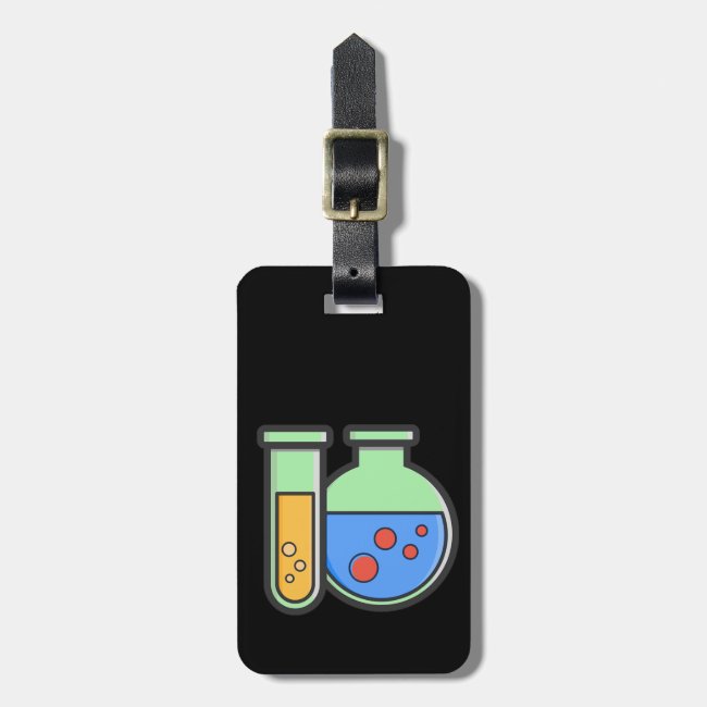 Blue Green Chemistry Beakers Luggage Tag