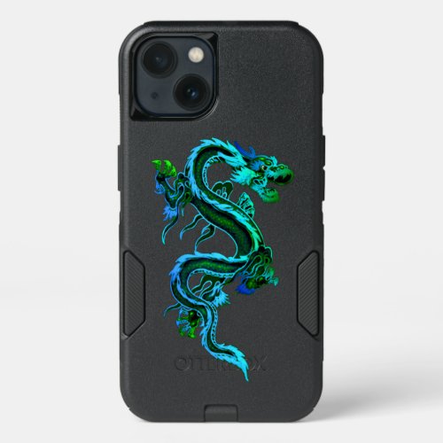Blue Green Chinese Dragon Otterbox Samsung S7 Case