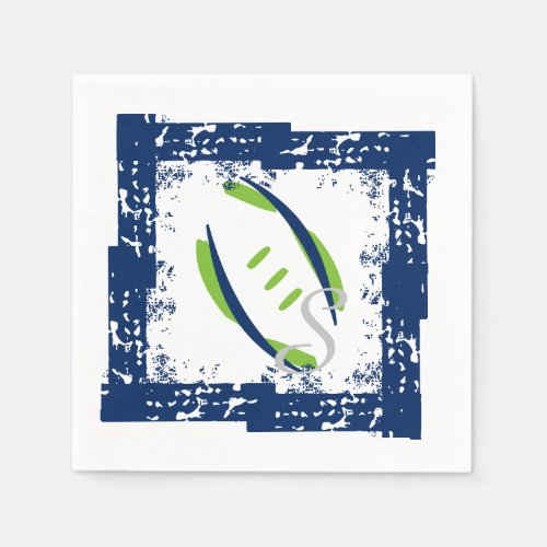 Blue  Green Coctail Napkins_Initial Napkins