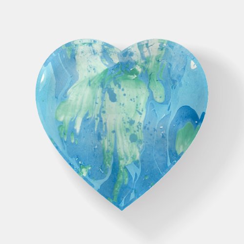 Blue Green Color Abstract Art Trendy Modern Paperweight