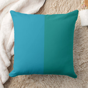 Blue-Green Color Block Throw Pillow