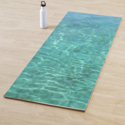 Blue Green Color Sea Water Template Elegant Trendy Yoga Mat