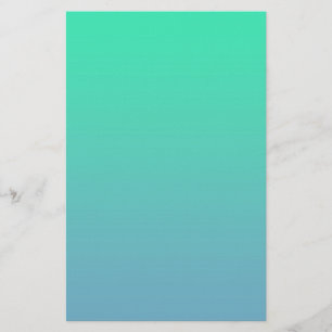 Blue Green Color Stationery
