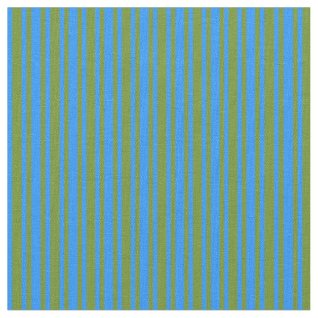 Blue & Green Colored Lined/Striped Pattern Fabric (Close Up)