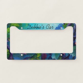 Blue Green colorful leaves *personalize*