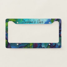 Blue Green colorful leaves *personalize*