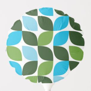 Blue, green, cool, trendy, modern nature abstract balloon