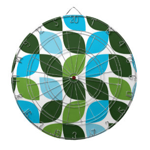 Blue, green, cool, trendy, modern nature abstract dart board