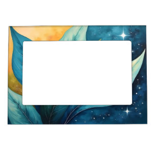 Blue green Cosmos art Magnetic Frame
