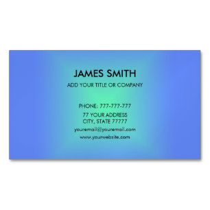Blue Green Diamond Gradient Modern Business Card Magnet