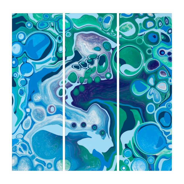 Blue Green Digital Marble Fluid Art      (Front)