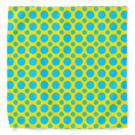 Blue Green Dots with Yellow Background Bandana