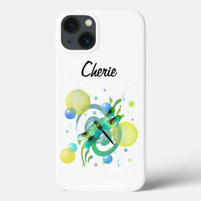 Blue Green Dragonflies Case-Mate iPhone Case (Back)