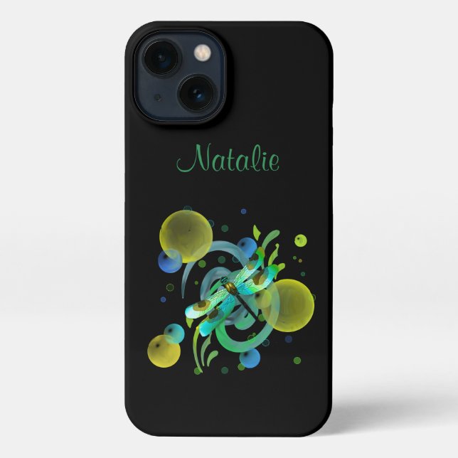 Blue Green Dragonfly  iPhone Case (Back)