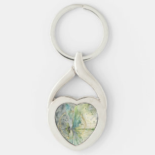 Blue Green Dragonfly Keychain