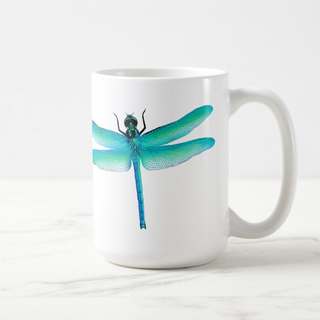 Blue Green Dragonfly Mug (Right)