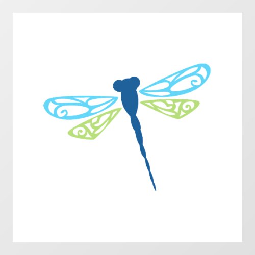 Blue  Green Dragonfly Wall Decal