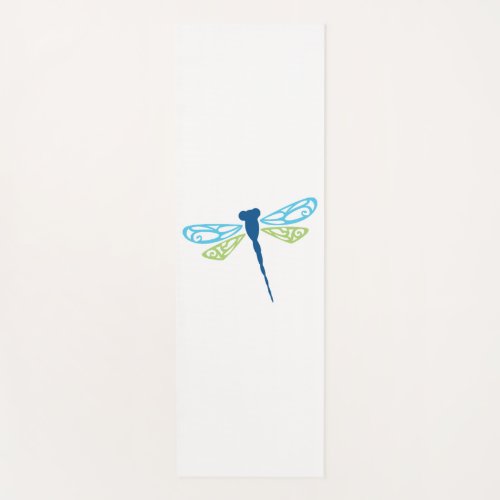 Blue  Green Dragonfly Yoga Mat