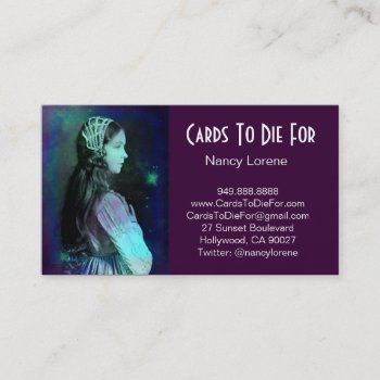 Blue Green Dream - Claudia Business Card by metroswank at Zazzle