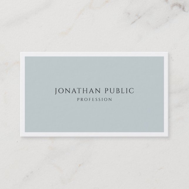 Blue Green Elegant Simple Modern Design Template Business Card (Front)