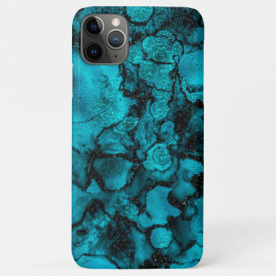 Blue Green Emerald Marble with Glitter iPhone 11 Pro Max Case