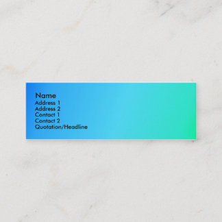 Blue Green Envy Mini Business Card