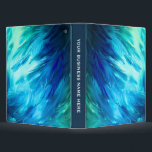 Blue Green Feather Abstract 3 Ring Binder<br><div class="desc">Soft abstract feather in soothing blue and green tones.</div>