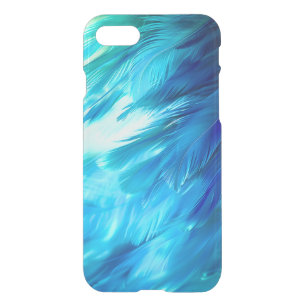 Blue Green Feather Abstract iPhone SE/8/7 Case