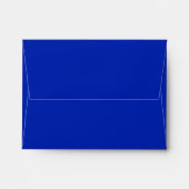 Blue, Green Floral Envelope for RSVP Card (Back (Top Flap))