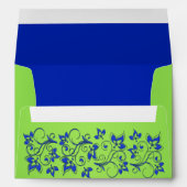 Blue, Green Floral, Hearts Envelope for 5x7 Sizes (Back (Bottom))