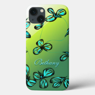 Blue Green Floral iPad Case *customize*
