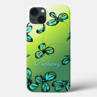 Blue Green Floral iPad Mini Case *customize*