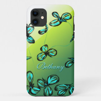 Blue Green Floral iPhone 5/5S Case *customize*