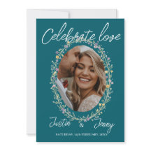 Blue Green Floral Wedding