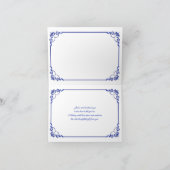 Blue, Green Floral Wedding Thank You Card 3 (Inside)