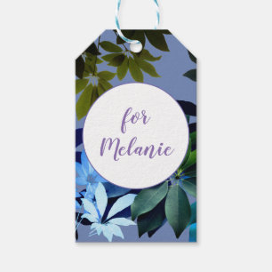 Blue & Green Foliage Custom Gift Tag