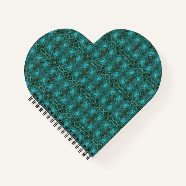 Blue Green Galaxy Heart Notebook (Front)