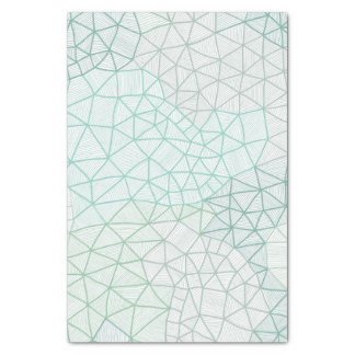 Blue Green Geometric Print Tissue Paper