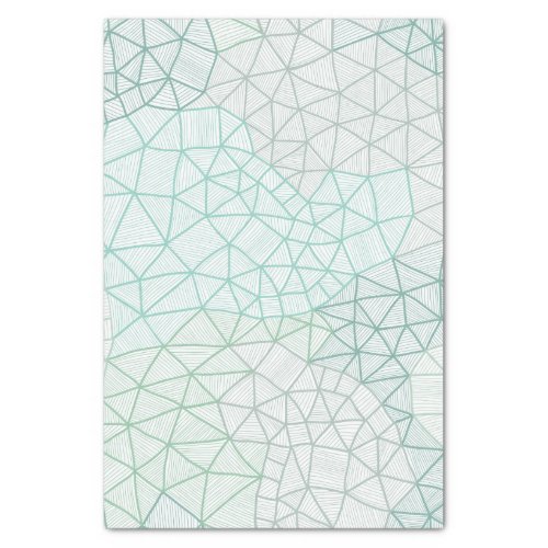 Blue Green Geometric Print Tissue Paper
