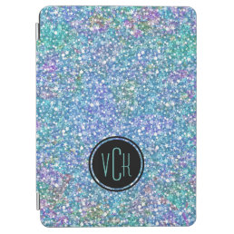 Blue &amp; Green Glitter And Sparkles Pattern iPad Air Cover