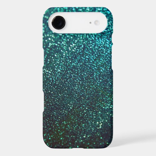 Blue/Green Glitter Print Sparkle iPhone Cover (Back)