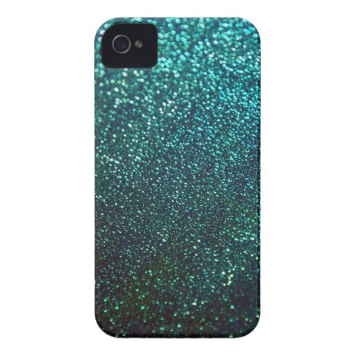 Blue/Green Glitter Print Sparkle iPhone Cover iPhone 4 Cases | Zazzle