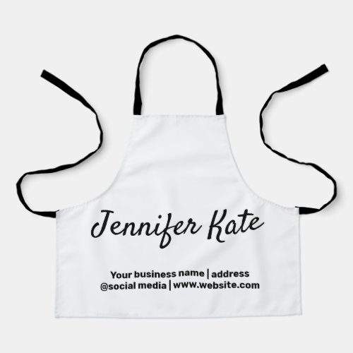 blue green glitter watercolor add your name logo a apron