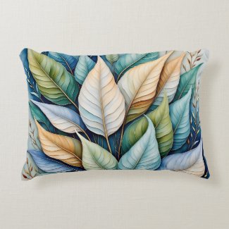 Blue Green gold latte Leaves
